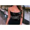 Sexy Women's  Suspender  Vest Rhinestone - Strapped Satin Crop Camisole: Chic & Sparkly, Multiple Colors Available