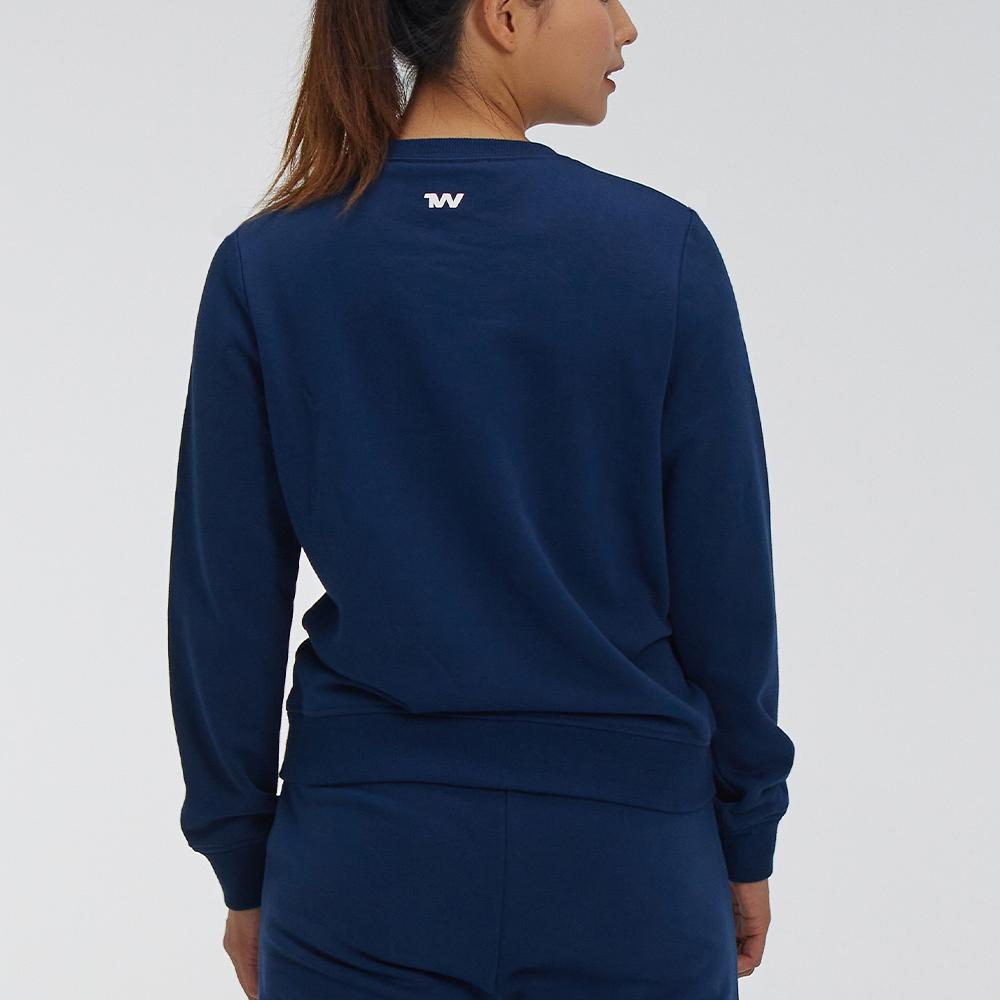 Under Armour Sports Leisure Knit Crewneck Training Sweatshirt Women Sweatshirt Academy-Blue 21600302-408