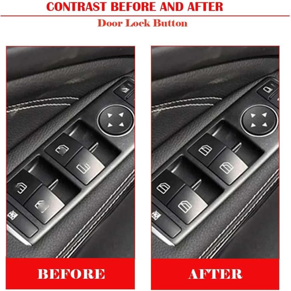 6Sheets Black A/C Central Control Button Stickers  for Mercedes Benz 2007-2014