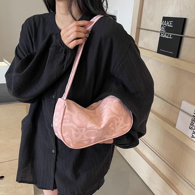 Solid Color Small Bag for Women In Summer New Texture Shoulder Bag Large Capacity Korean Version Niche Simple Underarm Bag Trendy