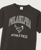 CHAMPION Basic Garment Washed Arch Graphic T-Shirt Off Black