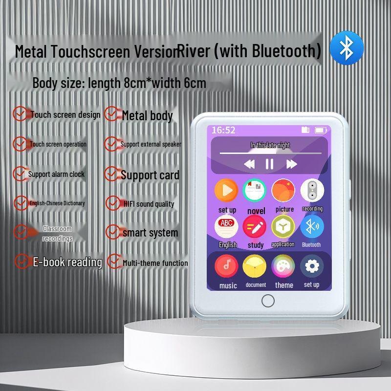 Portable Bluetooth MP4 Player with Touchscreen for High School Students - E-Book Reader & Music Player