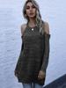 Vintage Fashion Elegant Casual Autumn Slim Solid Color Round Neck Knitted Bottoming Shirt Strapless Sweater Women