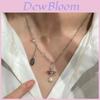 Pearl Water Drop Pendant Necklace With Saturn Charm For Women And Men