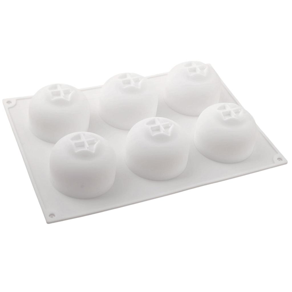 Stampo da Forno in Silicone a 6 Cavità, Stampo per Torta Mousse ai Mirtilli, Stampo per Dessert a Forma di Frutta per Cioccolato Budino Gelato Gelatine