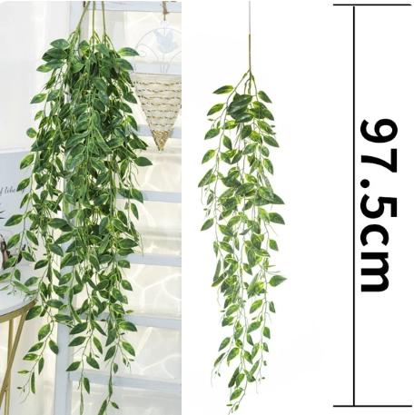 Artificial Plants Vines Wall Hanging Simulation Creeper Wall Hanging Indoor Green Plant Wall Decoration Fake Flower Rattan Plant
