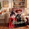 Hocus Pocus Custom Flannel Blankets Soft Warm Cozy Throws for Home Decor Holiday Gifts