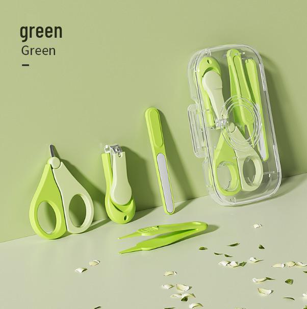 Stainless Steel Nail Clippers Set: Portable Mani-Pedi Tools with Ear Pick, Pedicure Knife, Oblique Clippers, and Dead Skin Scissors.