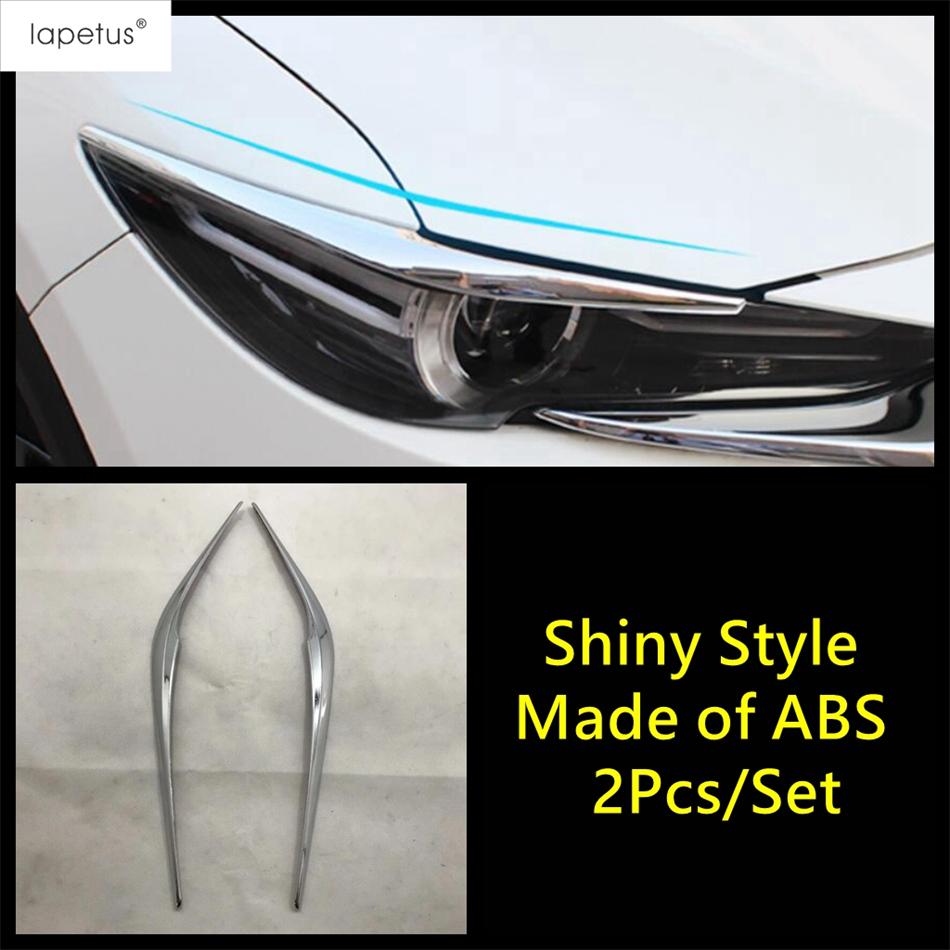 

Front Head Light Lamp Eyebrow Eyelid Strip Cover Trim For Mazda CX-5 CX5 2017 - Car Headlight Eyelid Accessories Exterior Shiny Style