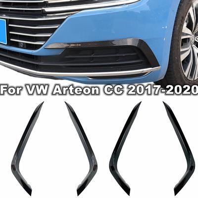 2 pièces pour VW Arteon CC pare-chocs avant vent couteau calandre autocollant bande de garniture 2017 2018 voiture style carrosserie Kits Tuning