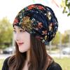 Moon Hat Cotton Breathable Light Turban Cap Air Conditioning Cap Hat Female Spring and Fall Thin Section Lined Head Wrapping Cap