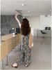 Retro Bohemian Patchwork Wide-Leg Jumpsuit for Women - Strappy, Casual, and Versatile Summer Style