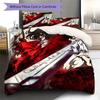 HELLSING Pattern Bedding Quilt Set Quilt Cover Pillowcase Home Decoration Birthday Gift (1 * Duvet Cover + 2 * Pillowcase, Without Core)