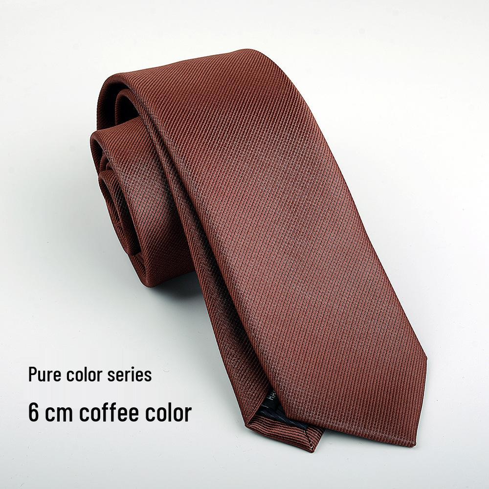 

Галстук мужской формальный черный 6 см в корейском стиле - Модный повседневный однотонный из полиэстера и шелка, рождественский белый галстук