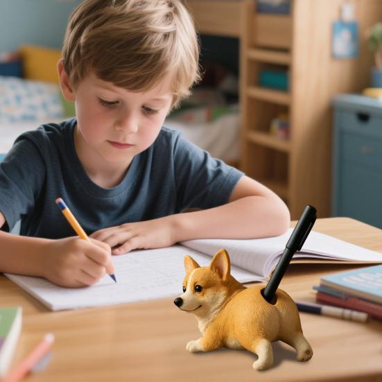 Puppy Butt Pen Holder Silly Smile Dog Pen Stand Practical Desk Organizer Corgi Gift for Dog Enthusiasts