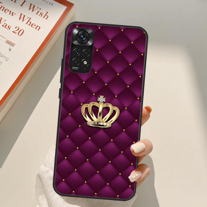 

Чехол для дивана со стеганой текстурой и рисунком Короны для Xiaomi Redmi Note 11 Pro 8 9 11S 10S 9S Note 10 Pro, чехол для Redmi 10 10C 9A 9C Redmi 10