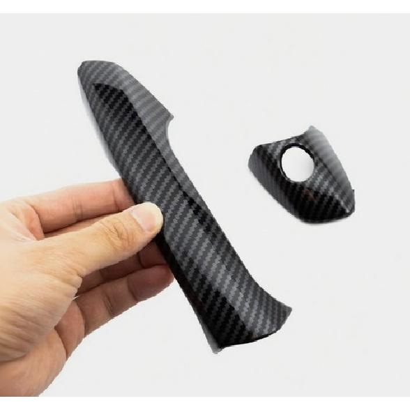 For Mercedes B C E M GLA CLA Class LHD Carbon Fiber Door Handle Cover Strip Trim