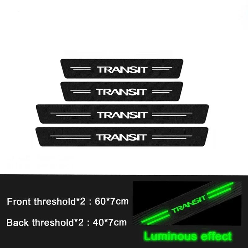 ACR1 Luminous Car Door Threshold Anti Kick Protector Stickers Anti Scratch Trunk Guard Strip For Ford TRANSIT Car Interior Accessorry