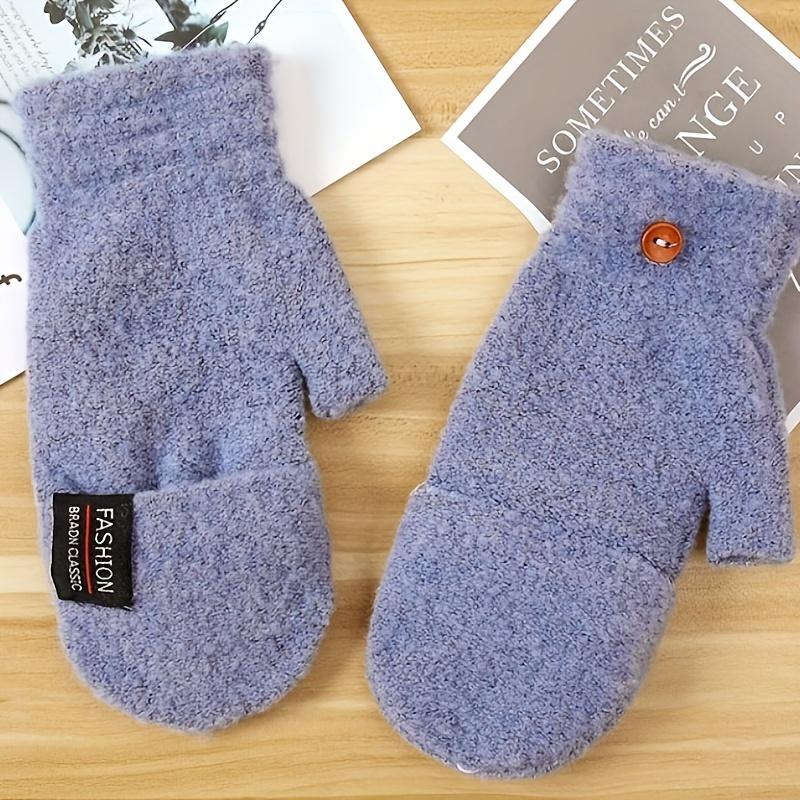 1 USB Port 5-volt Electric Heating Gloves with Flip Half-finger Design - 5-finger Back-of-hand Heating, Ideal for Winter Office Use with Computers