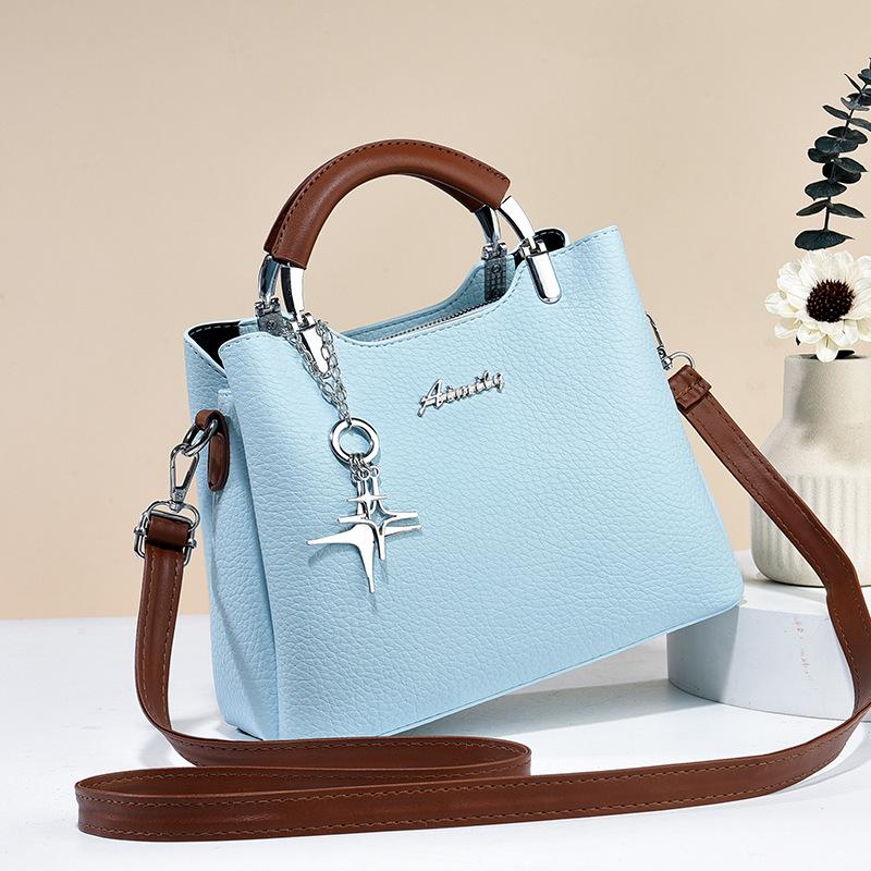 Candy Kleur Luxe Designer Handtas voor Vrouwen Leer Enkele Schouder Messenger Crossbody Tas lichtblauwe kleur