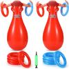 2 Pcs Inflatable Bull Ring Toss Game Set Include 2 Inflatable Bull 12 Rings for Kids Adults Cowboy Pool Fiesta Rodeo Party Supplies