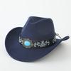 Felt hat Outdoor retro jazz hat Holiday travel European, American British style Western cowboy hat
