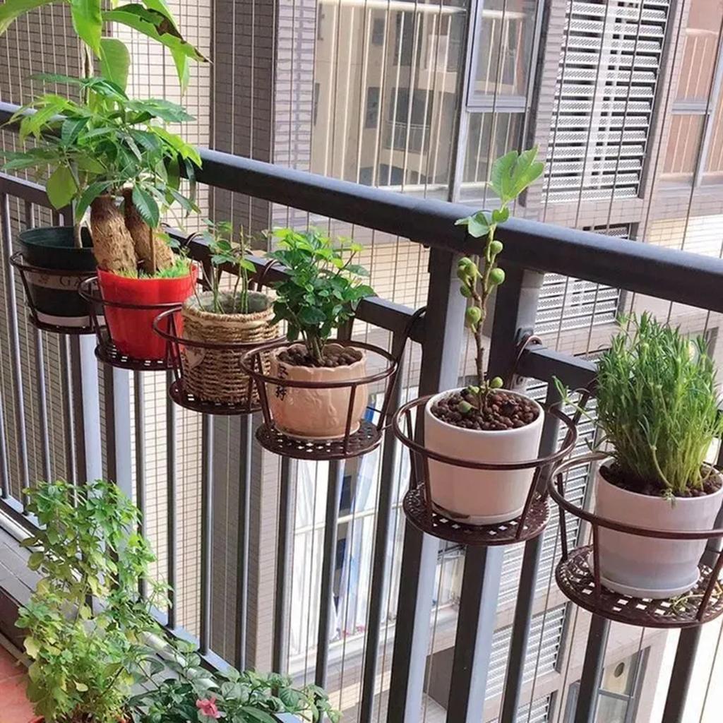 Balcony Railing, Flower Rack, Orchid Special Rack, Iron Orchid Pot Rack, Indoor Flower Rack, Hanging Green Ivy And High Flower Pot