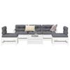 Vidaxl 6-Cz. Garden Furniture Set, White, Pine Wood