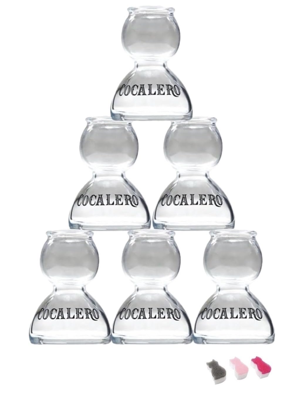 

Cocalero Coca Bomb Bomb Glass Set of 6 Shot Glass with Sponge [COCALERO]