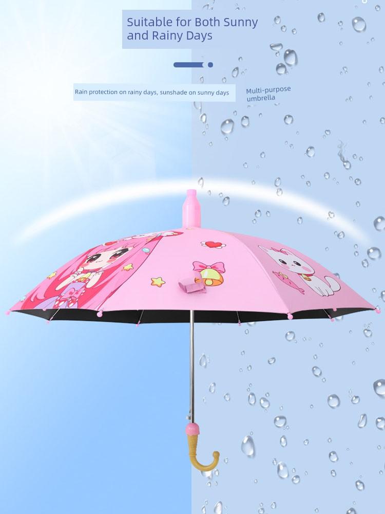 Children's Umbrella for Boys and Girls, Kindergarten Kids, Babies, Elementary School Students, Automatic Cartoon Umbrella for School Use
