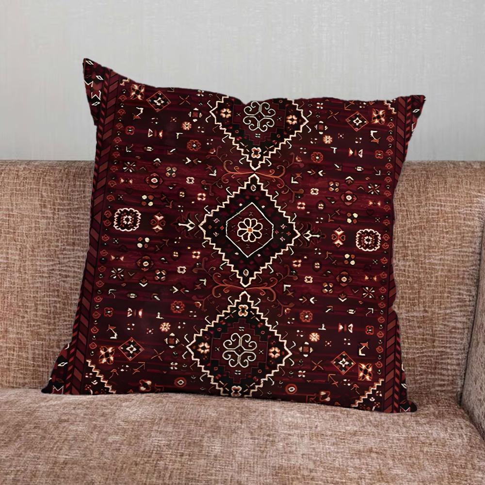 Persian Carpet Floral Pattern Pillow Case For Home Bedroom Car Office Decoration Living Room Sofa Cushion Cover Suitable