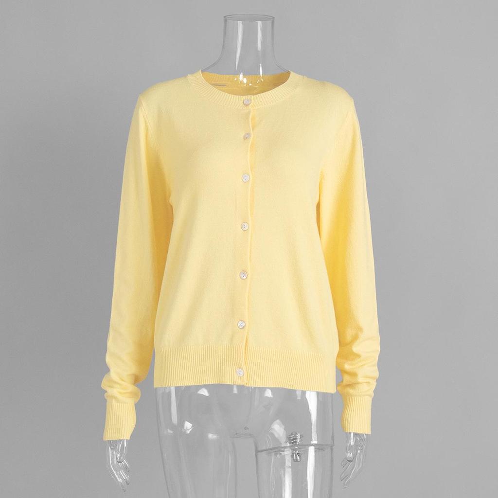 European-American High Neck Knit Sweater Cardigan Set for Spring/Autumn 2026 - Women's Long Sleeve Top + Cardigan