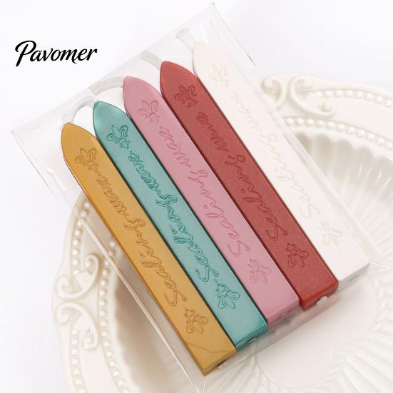 Retro Sealing Wax for Letters 5PCS Sticks, with Wicks, Classic Color Seal Stamp Accessories Strips, Envelope And Vintage Craft Decor Supplies