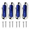 4Pcs Boat Transom Light 12-24V Universal Waterproof Marine Boat Underwater Pontoon Transom Lamp 4 LED Blue Courtesy Lights Kit 3