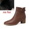 Fashion AIYUQI Women's Ankle Boots 2025 New Fashiona High-heel Women Short Boots Large Size Round-Toed Female Dress Boots