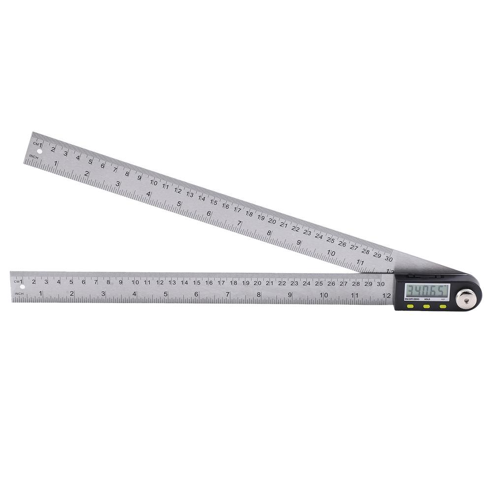 0‑300mm Digital Protractor Portable Stainless Steel LCD Angle Finder Ruler for Woodworking