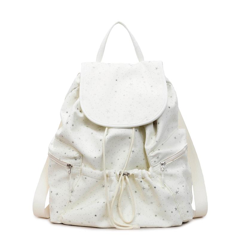 2026 New Fashion Casual Large Capacity Starry Sky Denim Backpacks Solid String High Quality Hot Trendy Backpacks for Women