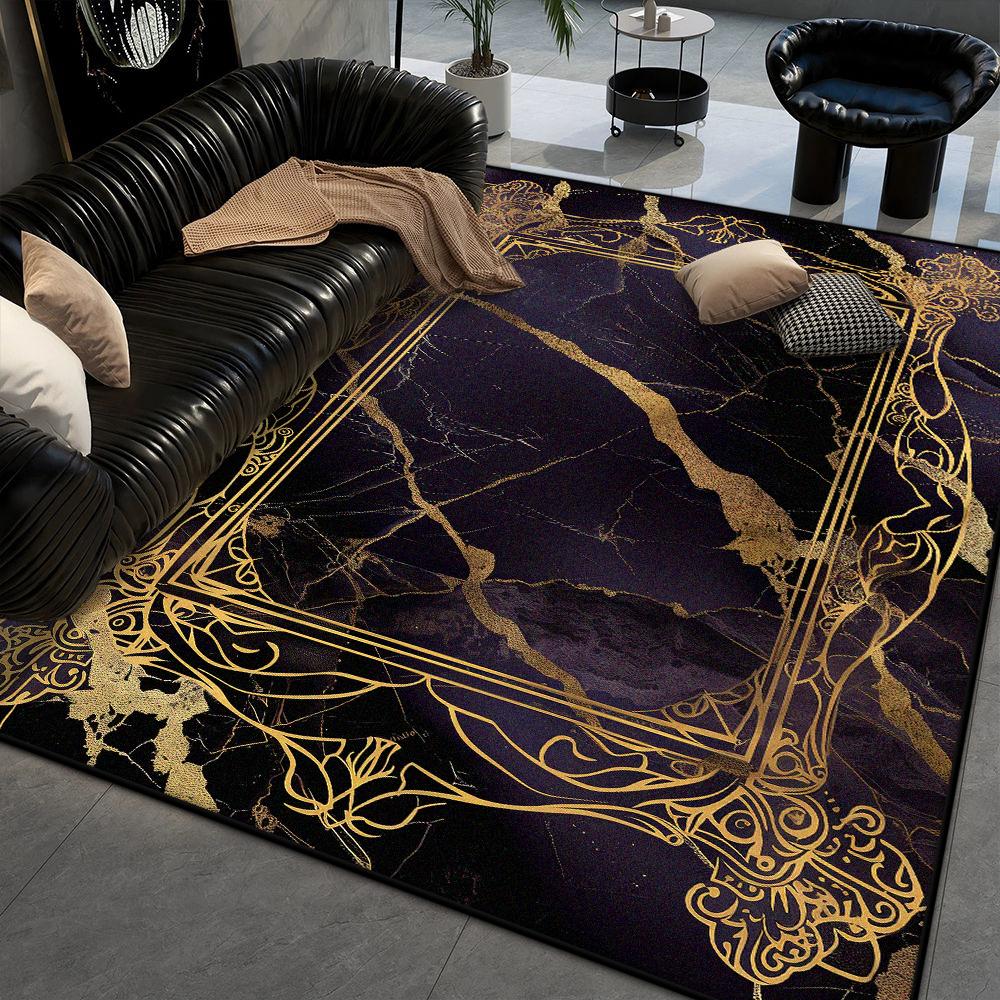 Marble Style Big Size Antiskid Carpet Living Room Soft Machine Washable Bedroom Decoration Rug Easy Cleaning Coffee Tables Mat