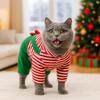 Warm Dog Four Legged Clothes Striped Pet Dress Up Costume Cats Christmas Coats  Autumn and Winter