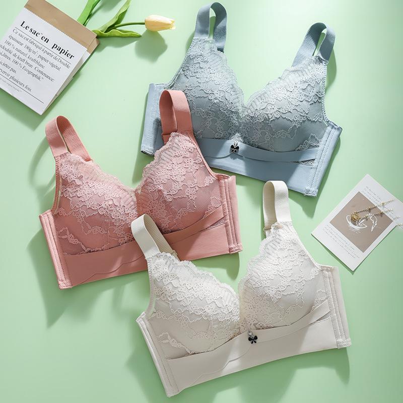 Adjustable Bra Women's Plus Size Bra Women's Underwire Bra Thin Design Gathered Bra Double Breast Support Anti Sagging Bra