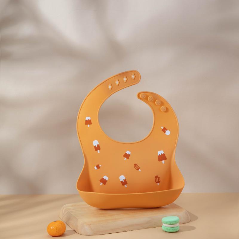 Waterproof Food-Grade Silicone Baby Bib - Leak-Proof, Self-Feeding, Drool Protection