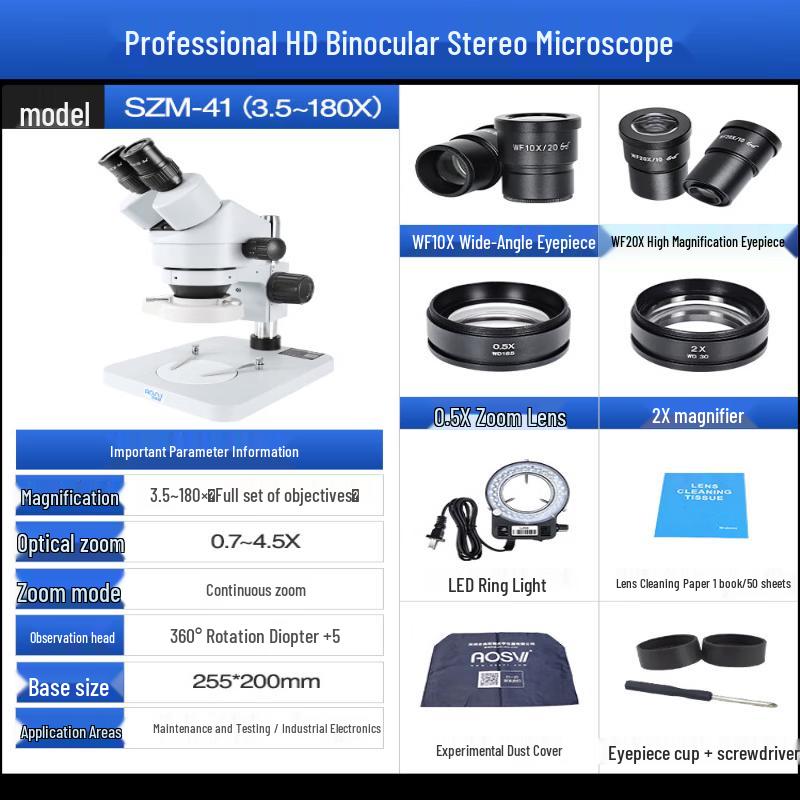 AOSVI Binocular Stereo Zoom Microscope