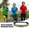 Girls Sports Headband Athletic Hair Band Elastic Headband with Basketball Pattern for Soccer Running Sweatband Sports Accessories