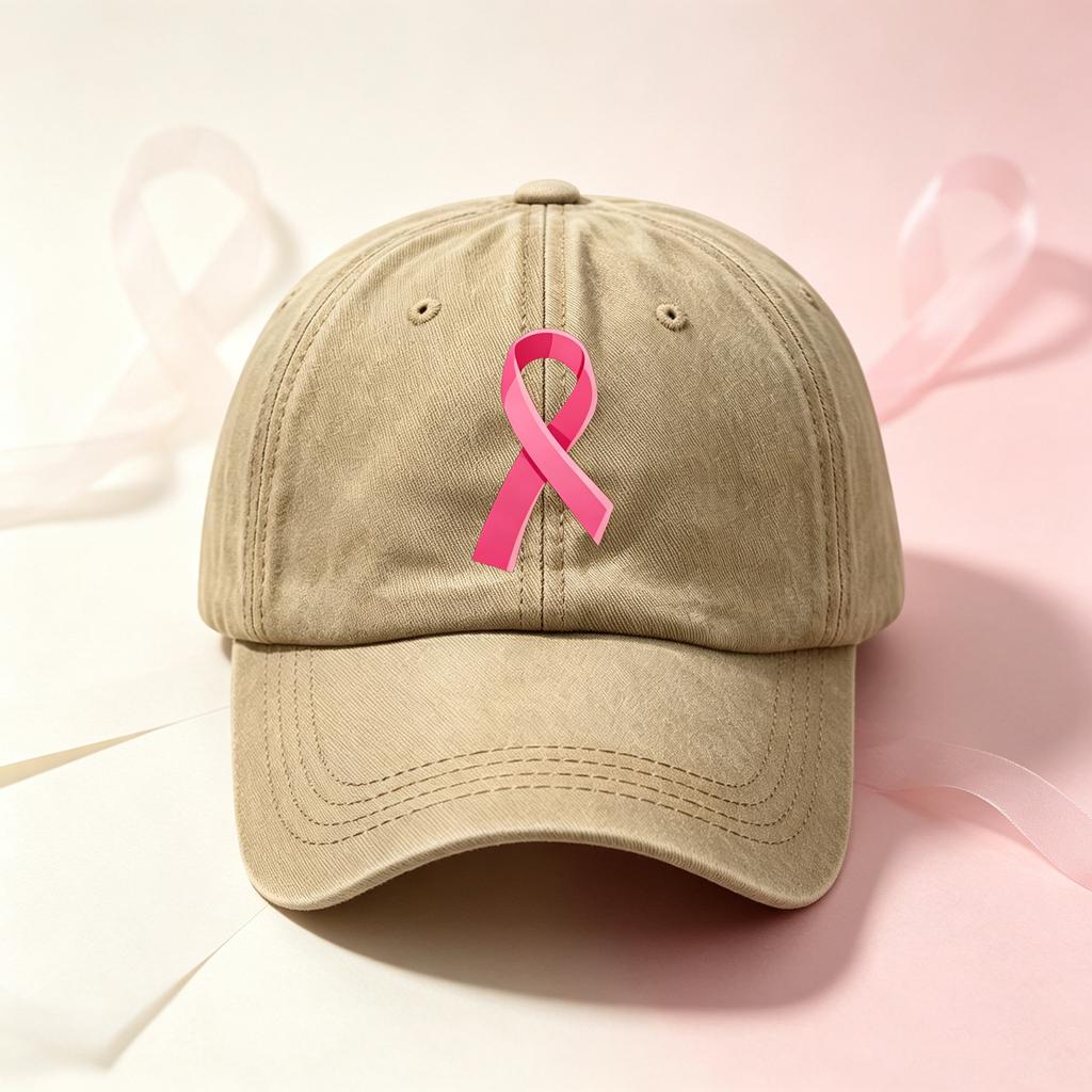 Hot Sale Color Ribbon Printed Baseball Cap Washed Retro Men's and Women's Casual Versatile Shade Cap