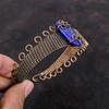 Facettiertes Blaues Saphir Armreif Kupferdraht umwickelter Armreif Verstellbarer Armreif Handgefertigter Armreif Edelstein Kupferschmuck Geschenk für Ihn
