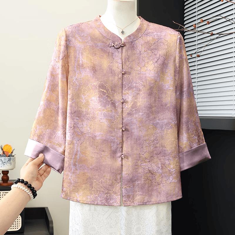 Women's New Chinese Style Half-Sleeve Blouse