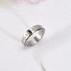 Unisex Rose Gold Star & Moon Rotating Stainless Steel Ring