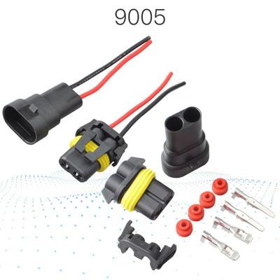 1/2Pcs 9005 Single Slot With Wire 10Cm Bulb Socket Headlight Fog Lamp Male Plug Adapter Waterproof Automotive Connector