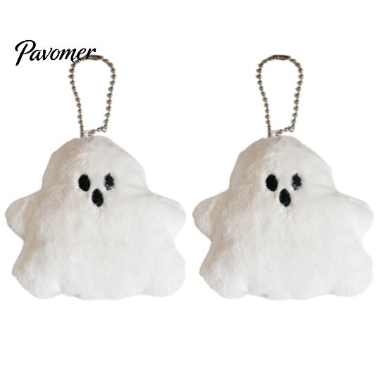 Sacs à dos Accessoire Fantôme 1/2/3 Pièces Halloween Porte-clés Peluche Pendentif, Ornement Blanc Peluche avec Chaîne de Perles, et Sacs à Main Accessoires Décoratifs Charme