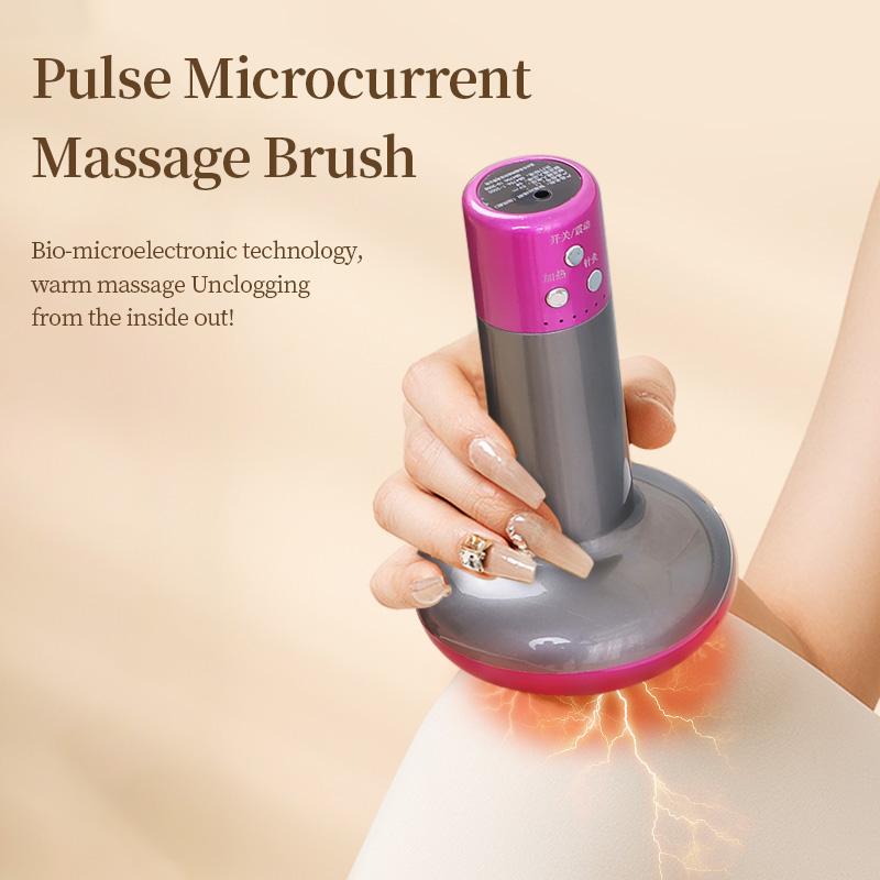Professionelle Elektrische Lymphdrainage-Maschine Anti-Cellulite-Massagegerät mit Mikrostrom, Körperformende Bauchbürste für den Körper